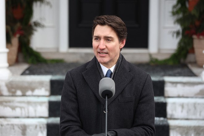 Thủ tướng Canada Justin Trudeau thông báo từ chức ngày 6.1.2025. Ảnh: AFP