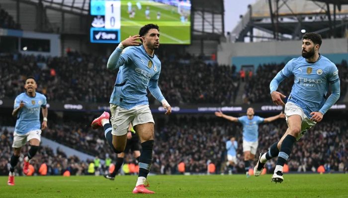 Marmoush ghi 3 bàn cho Man City chỉ trong vòng 14 phút. Ảnh: EPL