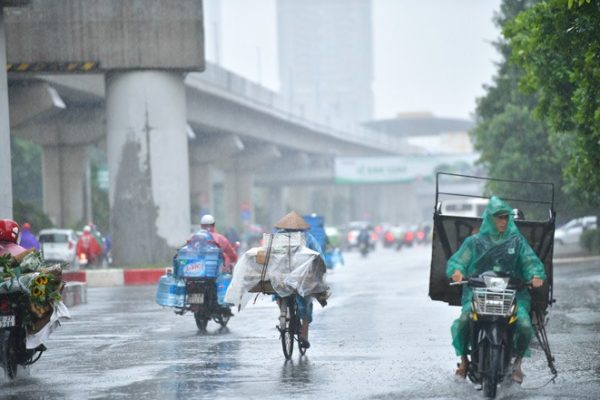 Nhiều khu vực trên cả nước có mưa.