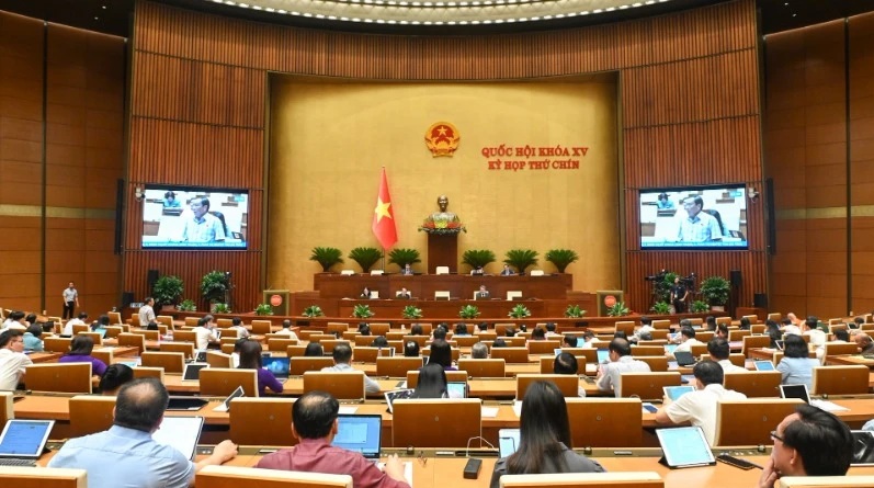 Quốc hội thảo luận ở hội trường về dự thảo Nghị quyết của Quốc hội về một số cơ chế, chính sách đặc biệt, tạo đột phá trong xây dựng và tổ chức thi hành pháp luật. Ảnh: BÙI GIANG