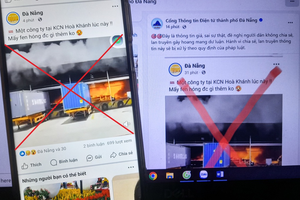 Tin cháy lớn khu công nghiệp tại Đà Nẵng là sai sự thật - 1 Tin cháy lớn khu công nghiệp tại Đà Nẵng là sai sự thật - 1