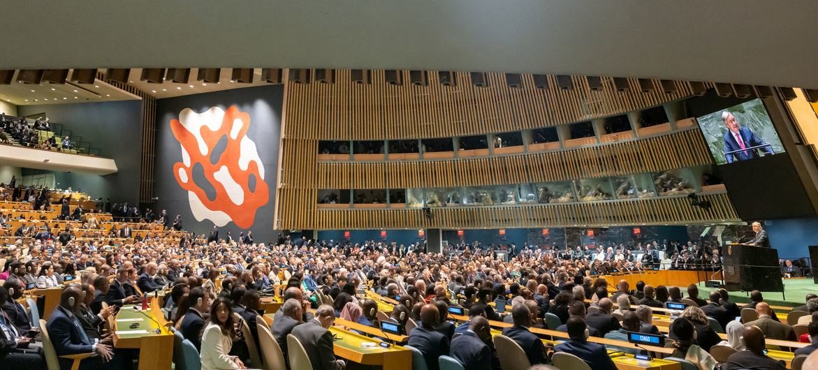 Một phiên họp chung của Đại hội đồng LHQ khóa 79.  Ảnh: UN Photo/Mark Garten