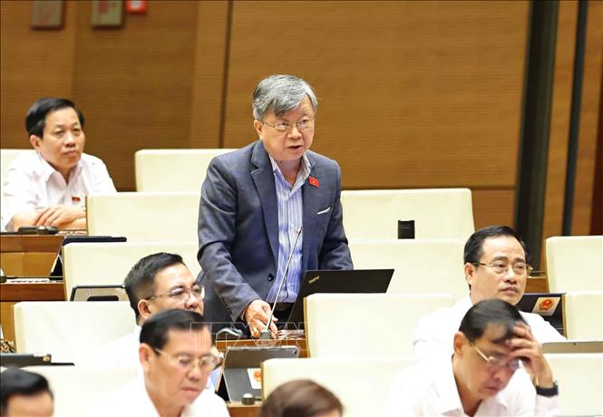 Đại biểu Quốc hội thành phố Hồ Chí Minh Trương Trọng Nghĩa phát biểu. Ảnh: Minh Đức/TTXVN