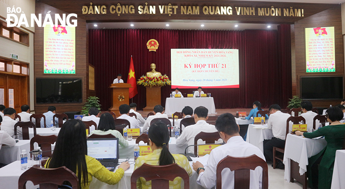 Quang cảnh kỳ họp HĐND huyện Hòa Vang