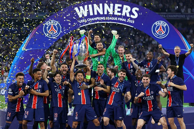 Paris Saint-Germain lần đầu vô địch Champions League. Ảnh: Reuters
