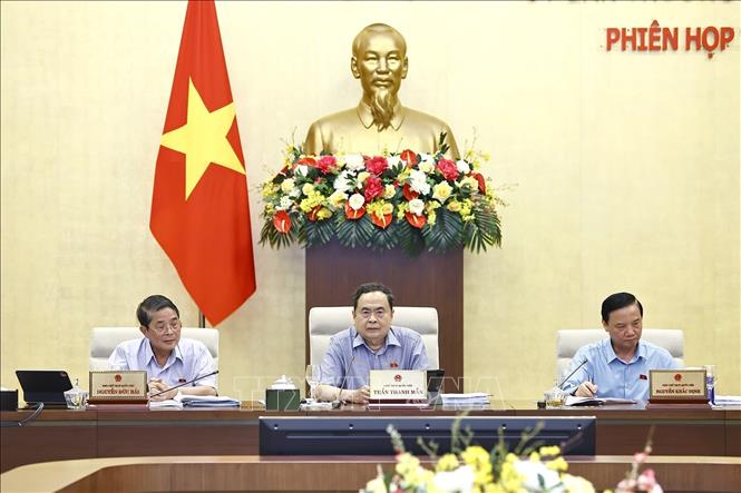 Chủ tịch Quốc hội Trần Thanh Mẫn phát biểu. Ảnh: TTXVN