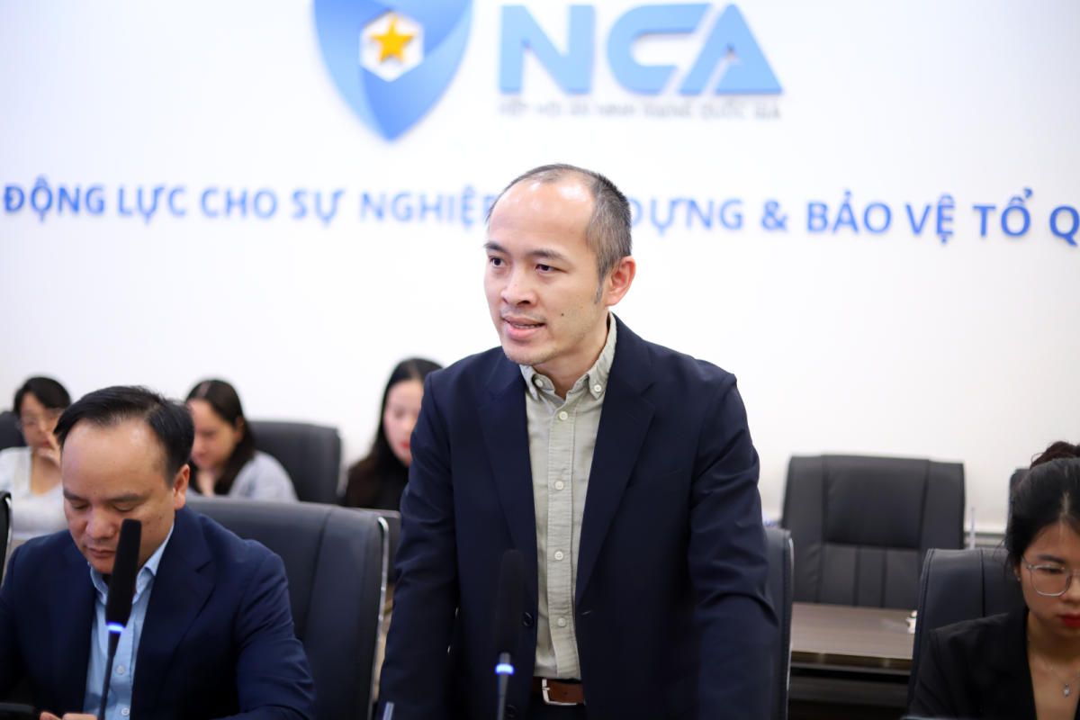Ông Vũ Ngọc Sơn, Trưởng ban nghiên cứu công nghệ của Hiệp hội An ninh mạng Việt Nam công bố về nội dung cuộc thi an ninh mạng dành cho sinh viên năm 2025.