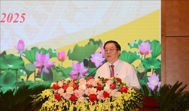Ủy viên Bộ Chính trị, Bí thư Trung ương Đảng, Trưởng Ban Tuyên giáo và Dân vận Trung ương kết luận Hội nghị.